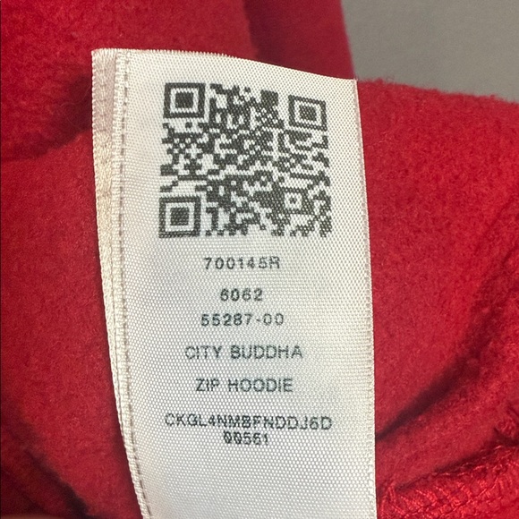 True Religion Y2K Red Zip Hoodie Graphic Logo Sweatshirt L - Picture 11 of 15